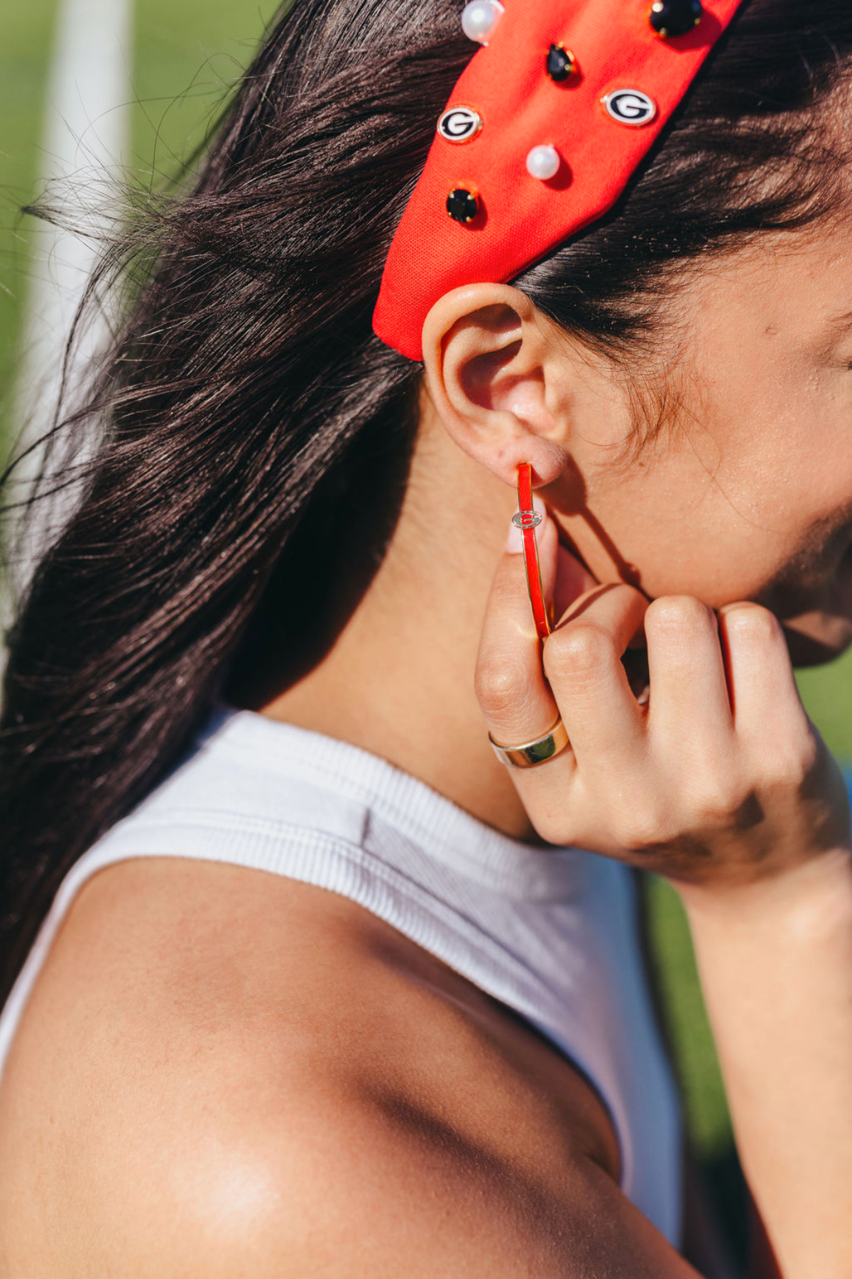 Georgia Logo Hoop Earrings