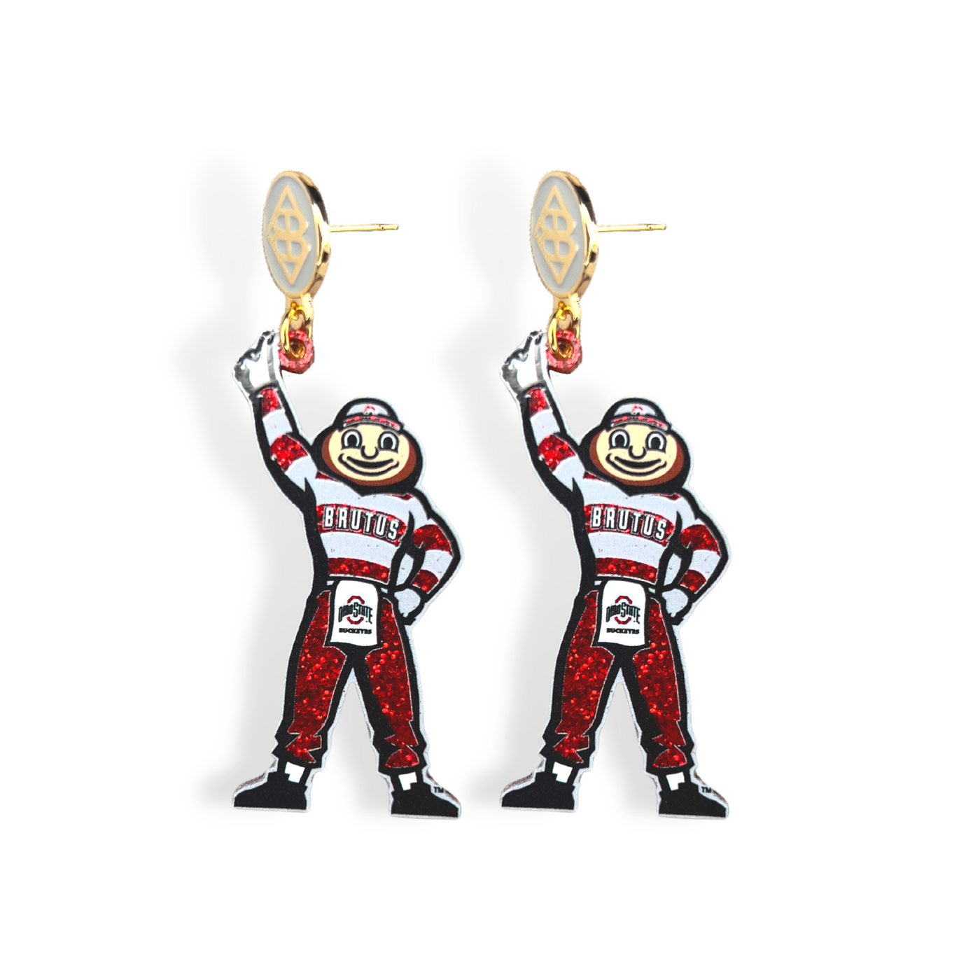 Ohio State Brutus Buckeye Earrings