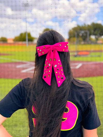 Pink Party Animals Bow Barrette