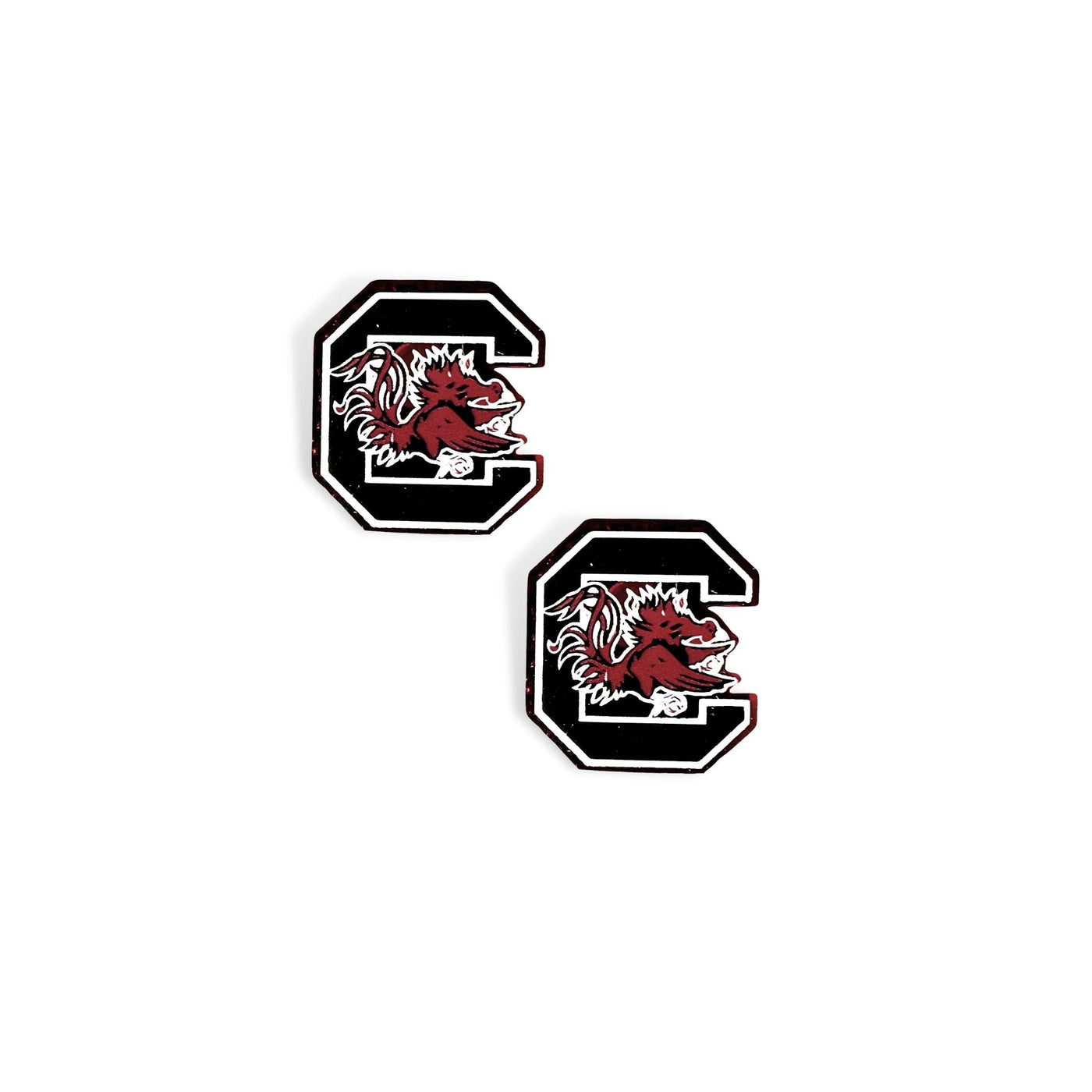 University of South Carolina Garnet Logo Studs