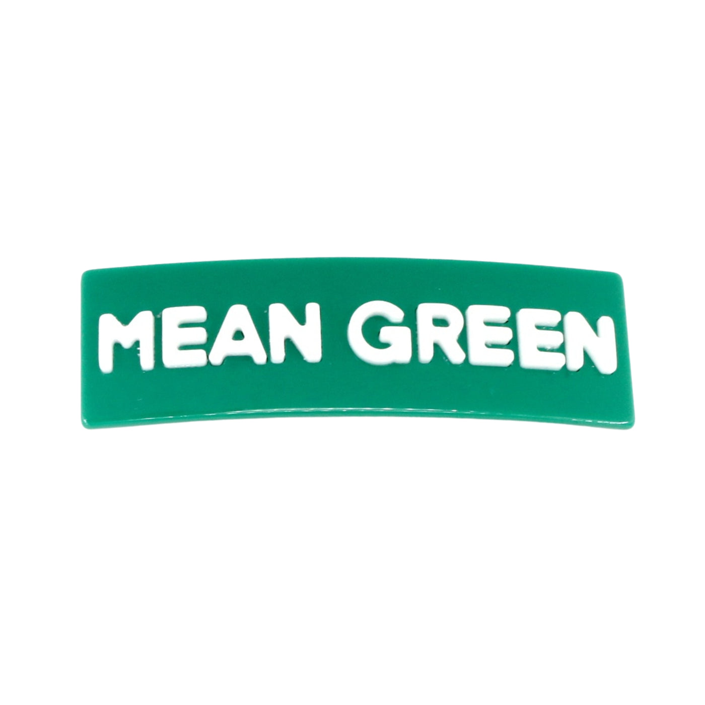 North Texas Green MEAN GREEN Rectangle Barrette Clip