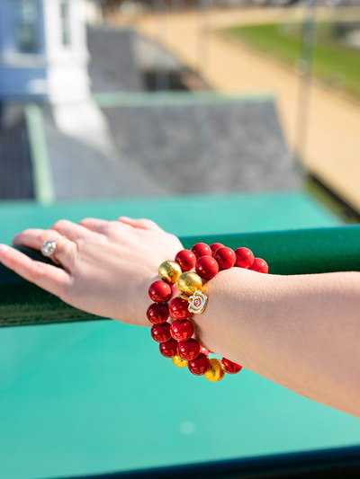 Limited Edition Kentucky Derby 150th Anniversary Beaded Bracelet with Charm