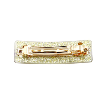 LSU Gold GEAUX TIGERS Rectangle Barrette Clip