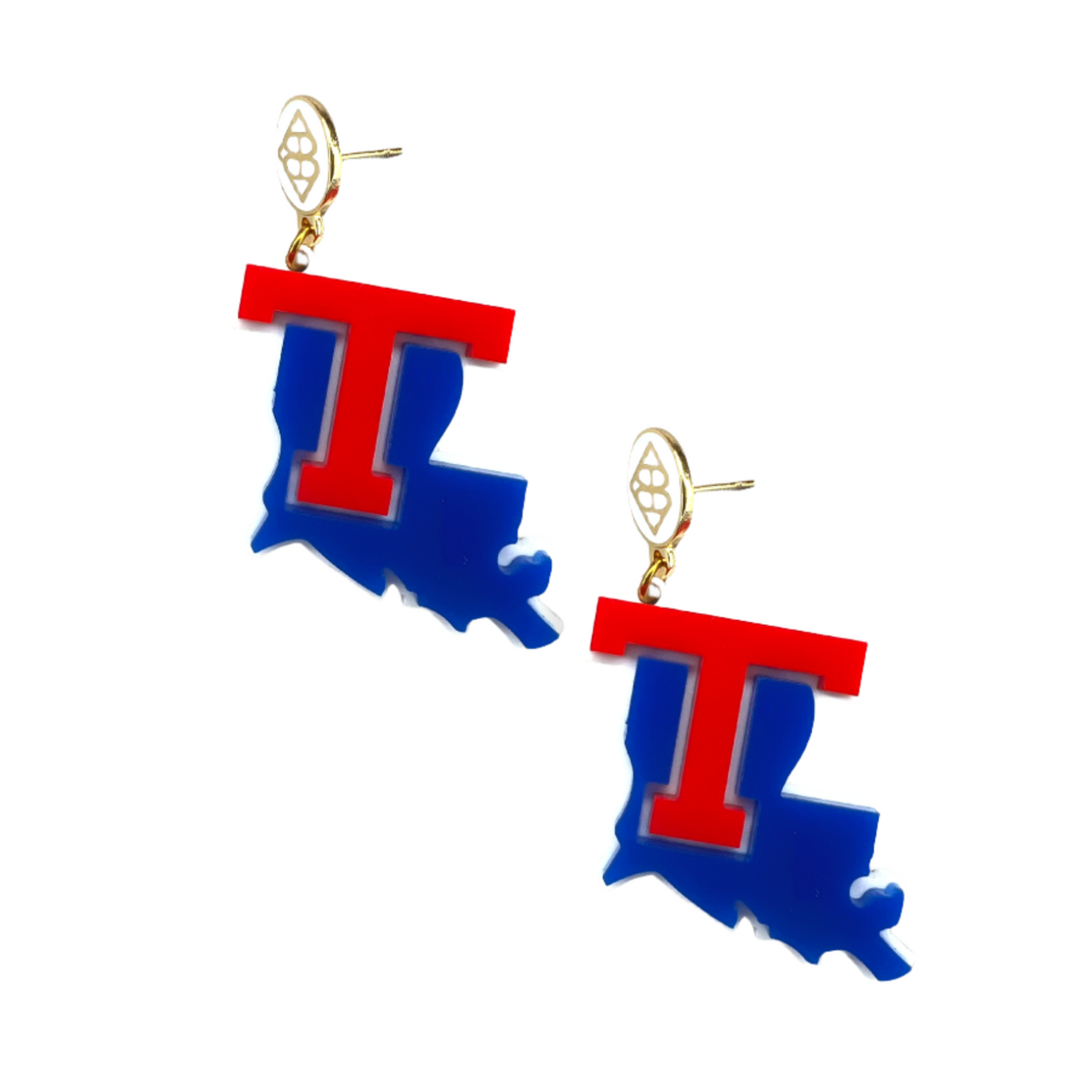 Louisiana Tech Logo Earrings