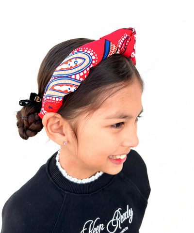 Child Size Red Bandana Knotted Headband