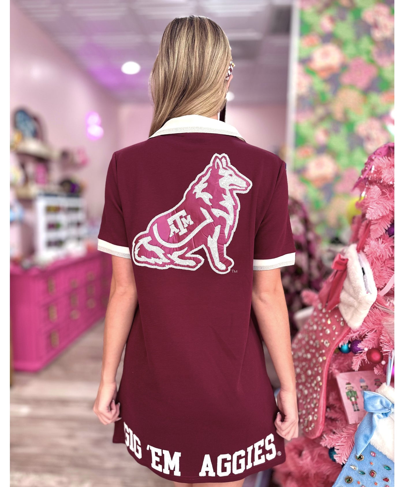 Texas A&M BC Club Dress with Reveille Logo