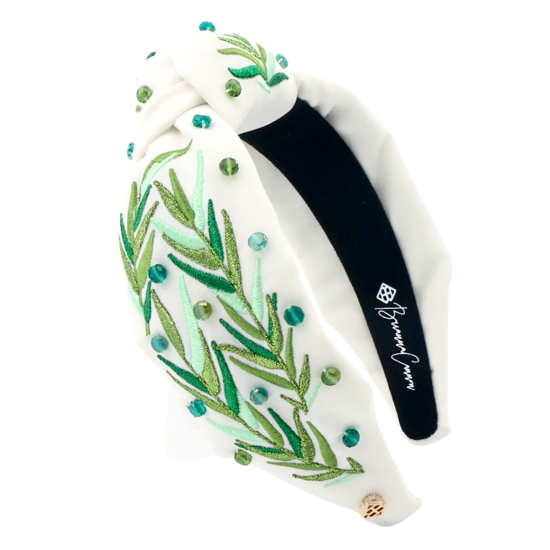 Embroidered Hosanna Palm Leaves Headband