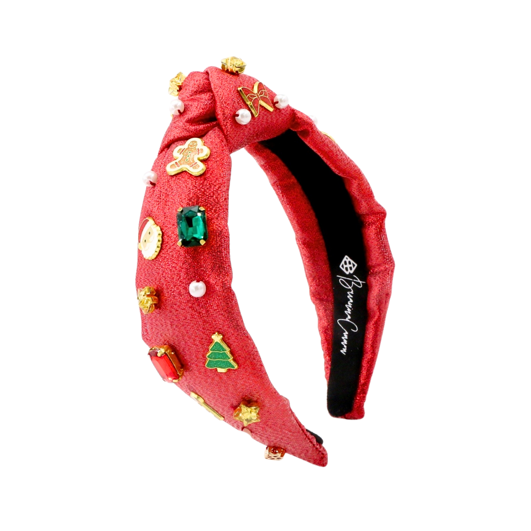 Child Size Red Shimmer Christmas Headband