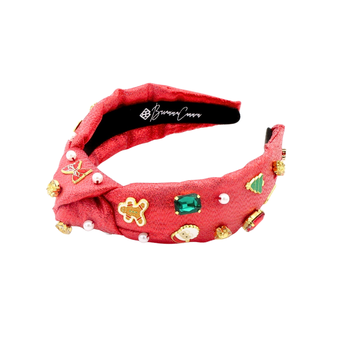 Child Size Red Shimmer Christmas Headband