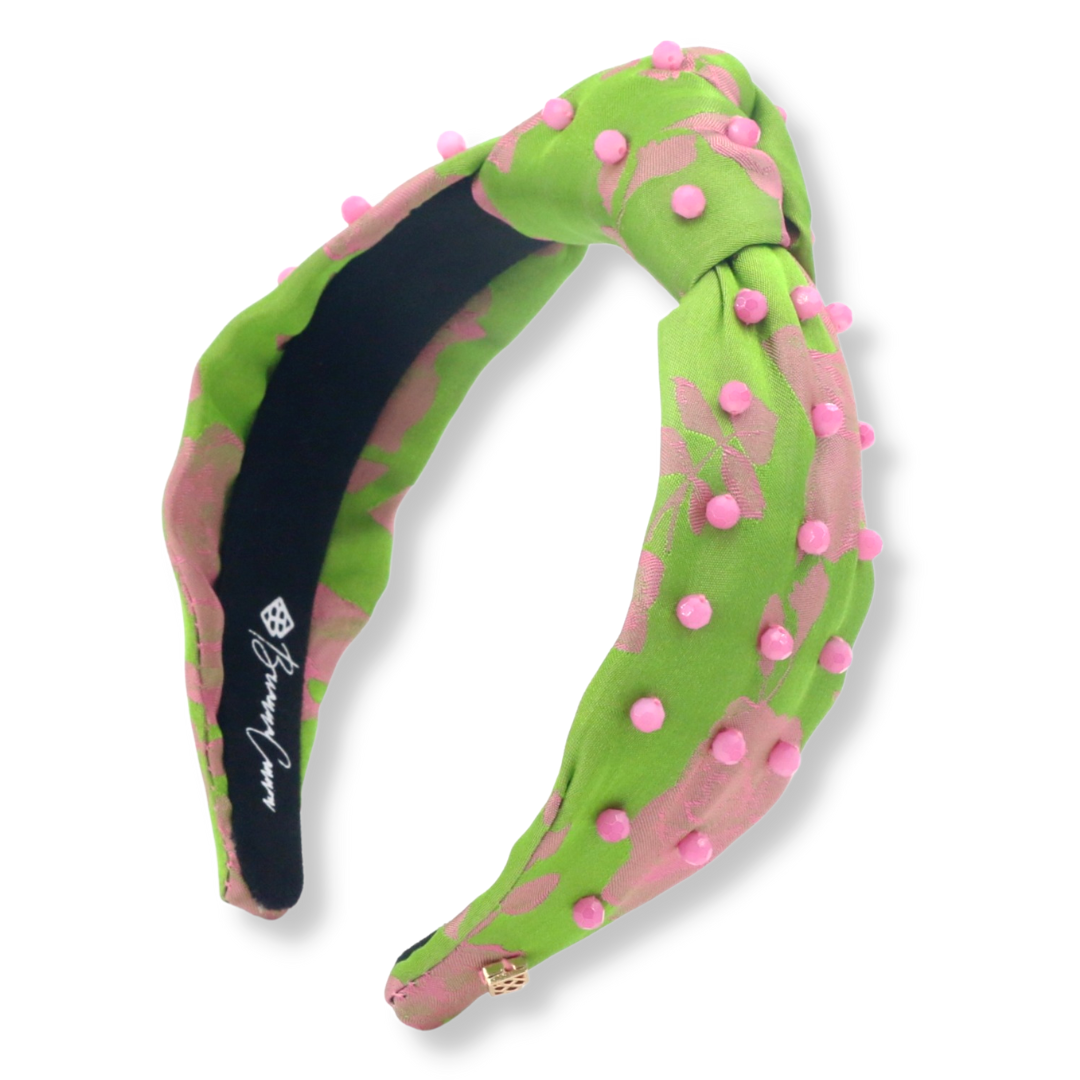 Lime and Rose Silk Headband