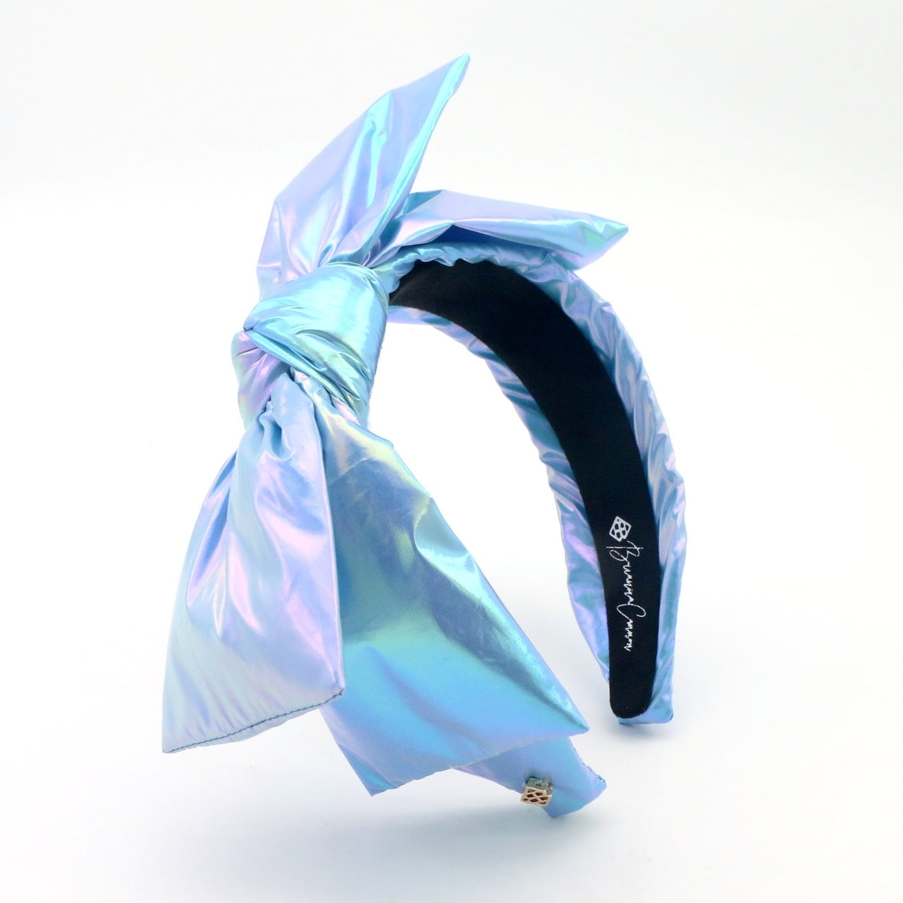 Light Blue Metallic Side Bow Headband