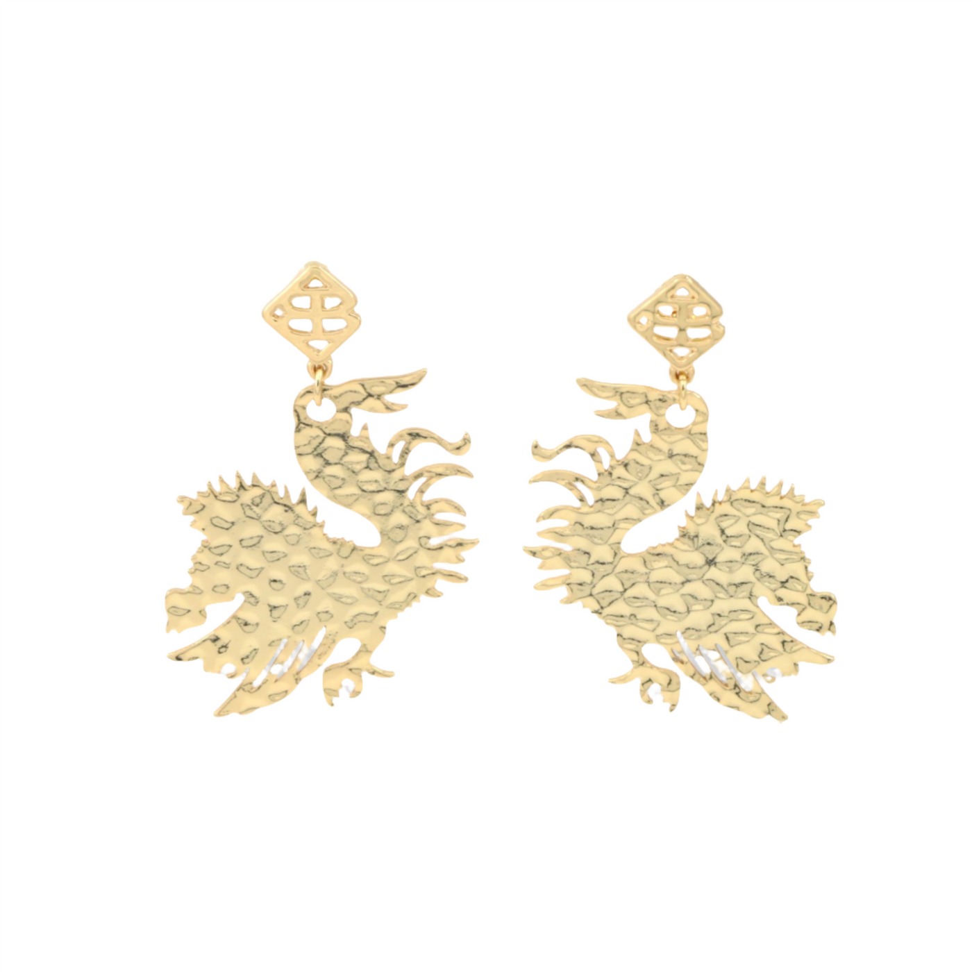 University of South Carolina Gold Gamecock Earring with BC Logo