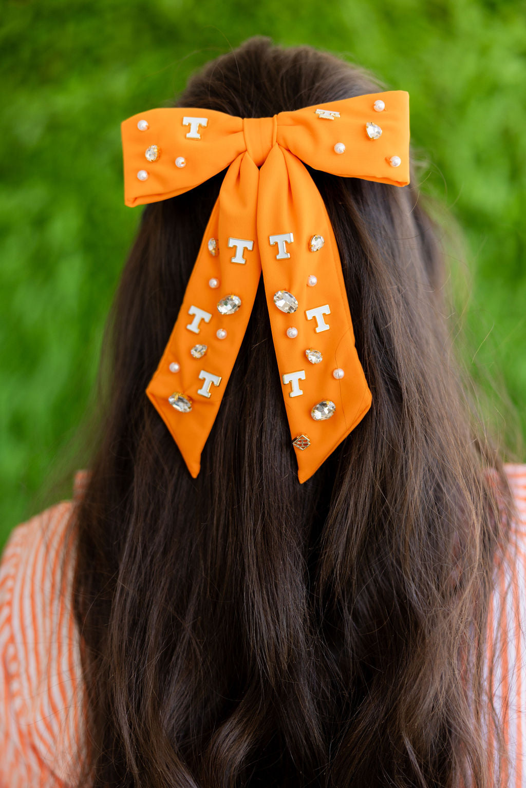 University of Tennessee Orange Bow Barrette