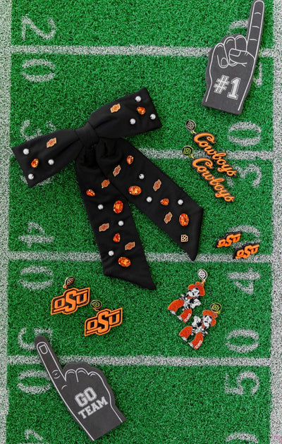 Oklahoma State Orange and Black OSU Logo Studs