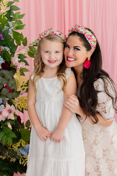 Adult Size Bright Daisy Headband with Crystals & Stones