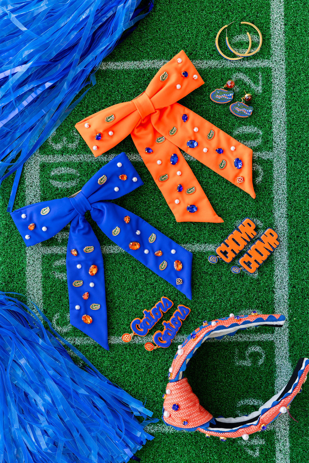 Florida Blue Gators Bow Barrette