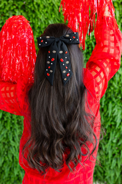 Georgia Black Bow Barrette