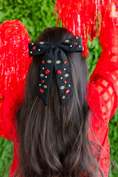 Georgia Black Bow Barrette