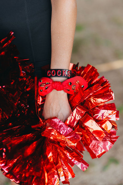 University of South Carolina Garnet Logo Bow Scrunchie