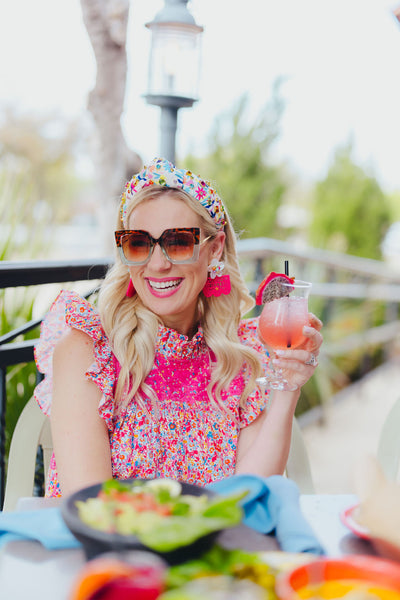 Retro Blue and Leopard Square Frame BC Sunglasses