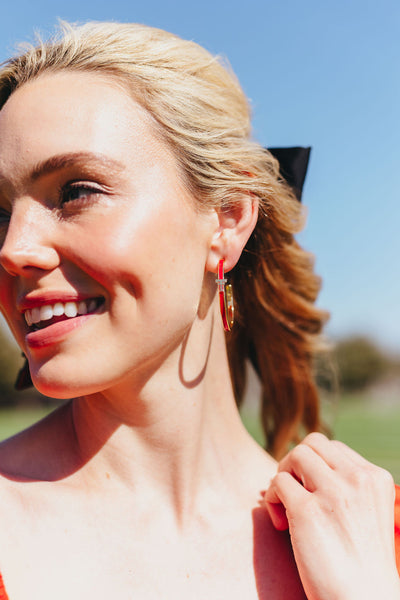 Texas Tech Logo Hoop Earrings