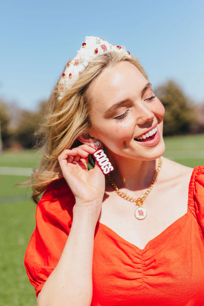 Houston White Logo Headband