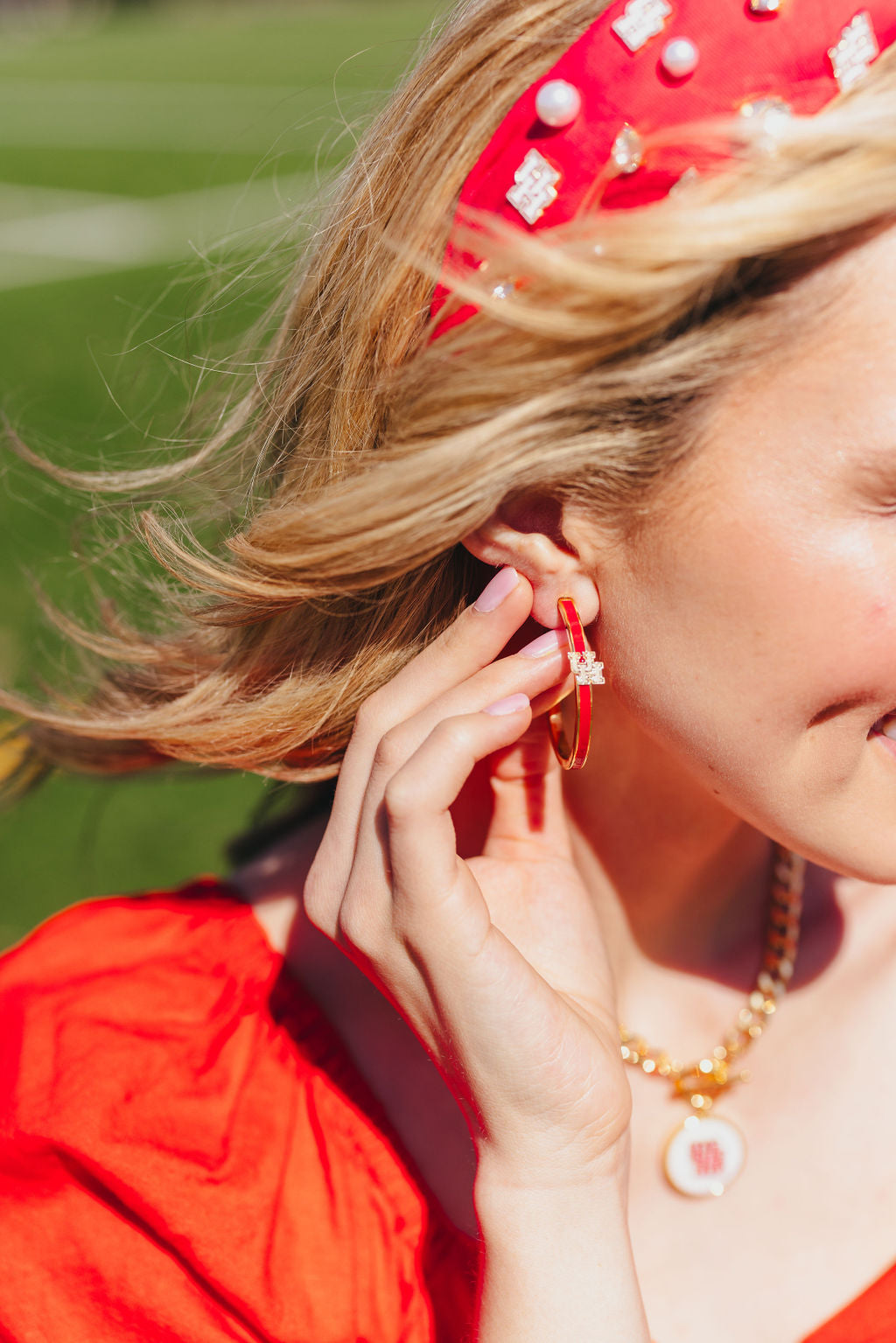 Houston Logo Hoop Earrings