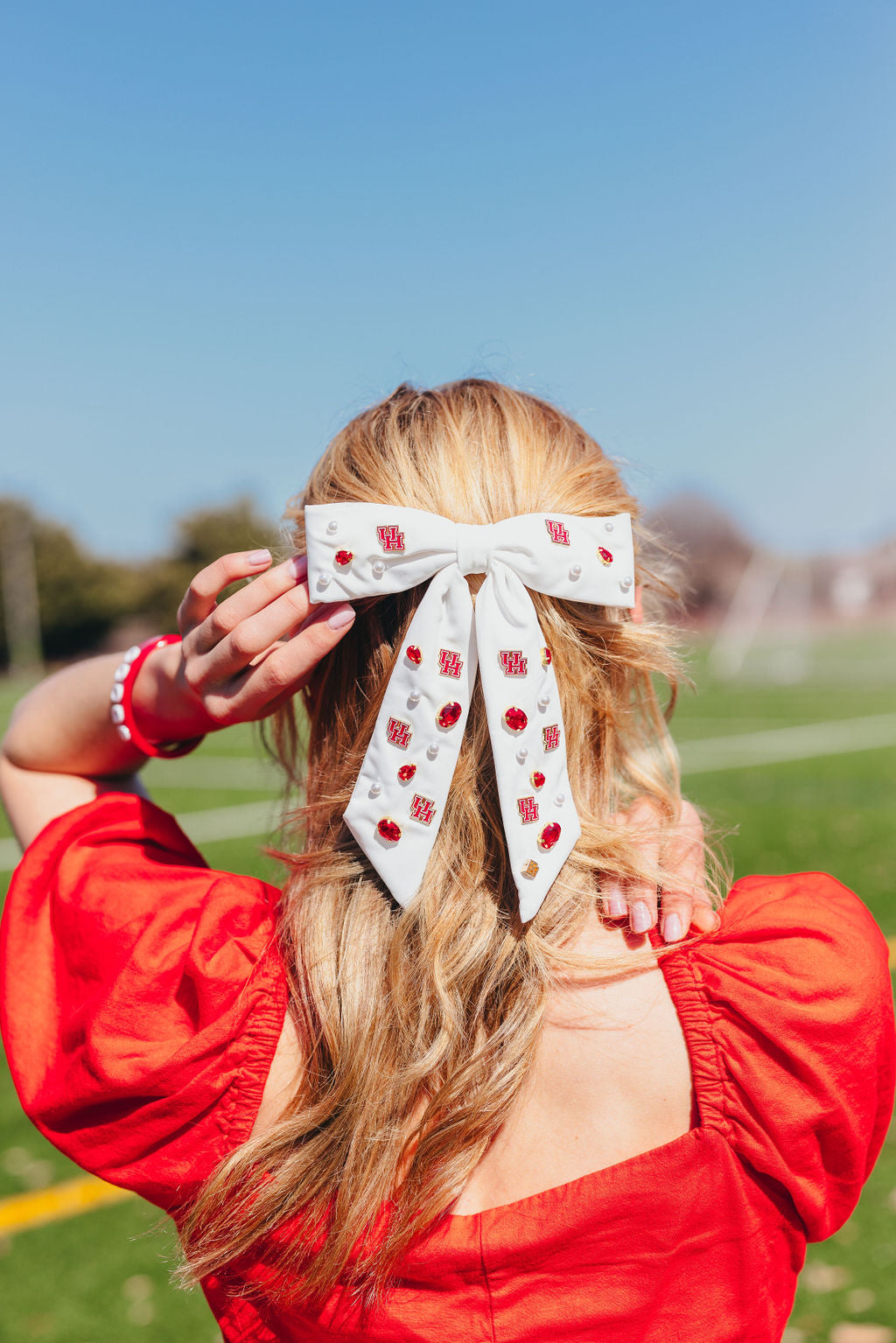 Houston White Bow Barrette