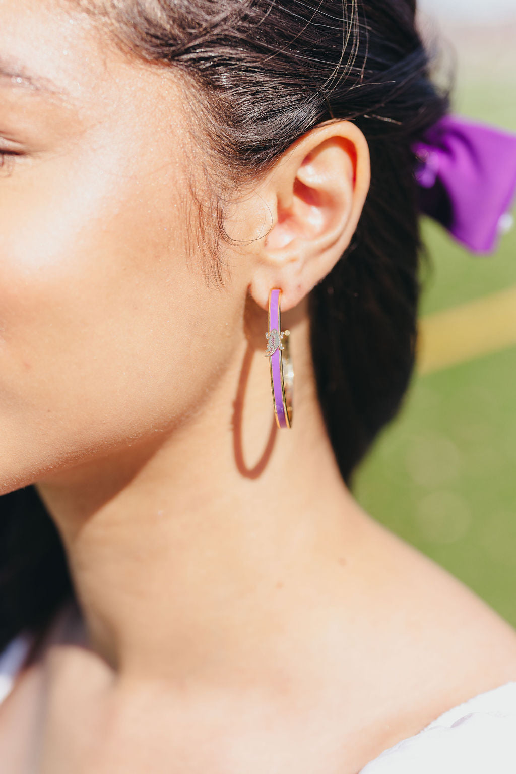 TCU Logo Hoop Earrings