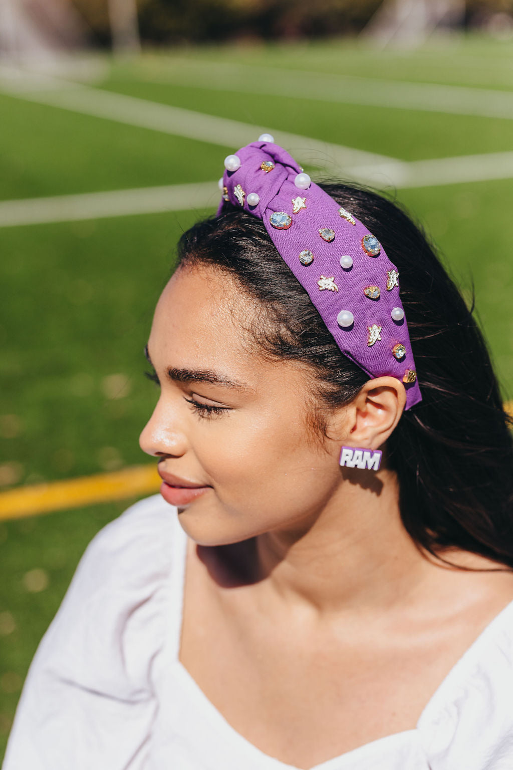 TCU Purple Logo Headband