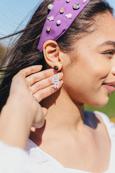 TCU Mini Silver Glitter RIFF RAM Earrings