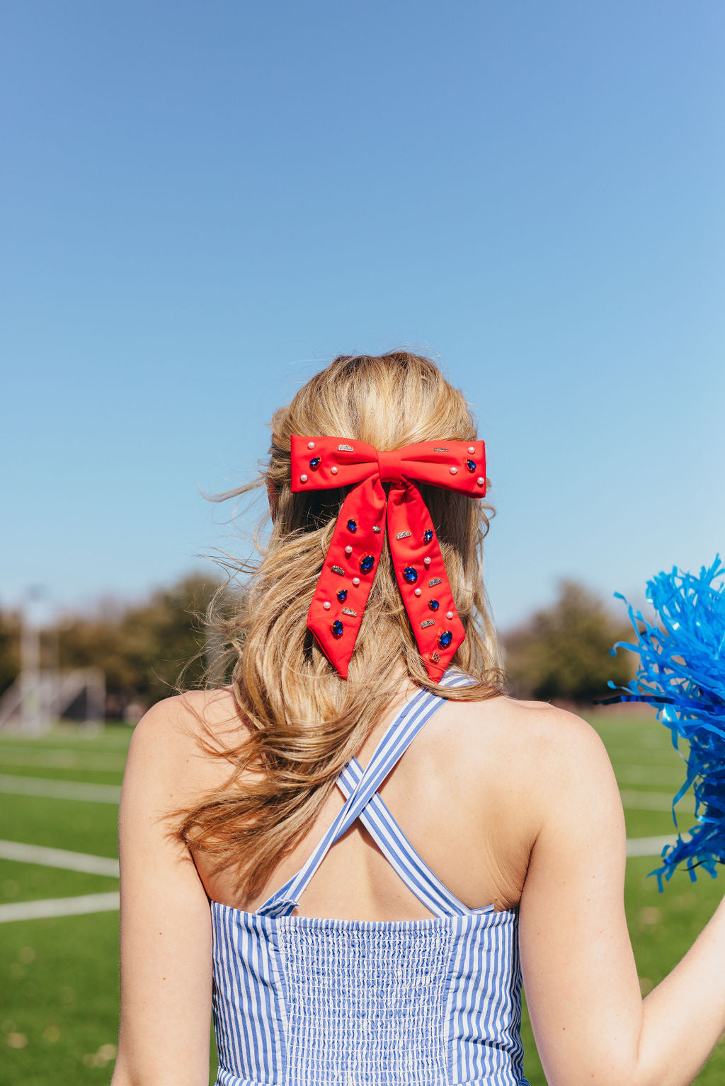 Ole Miss Red Bow Barrette