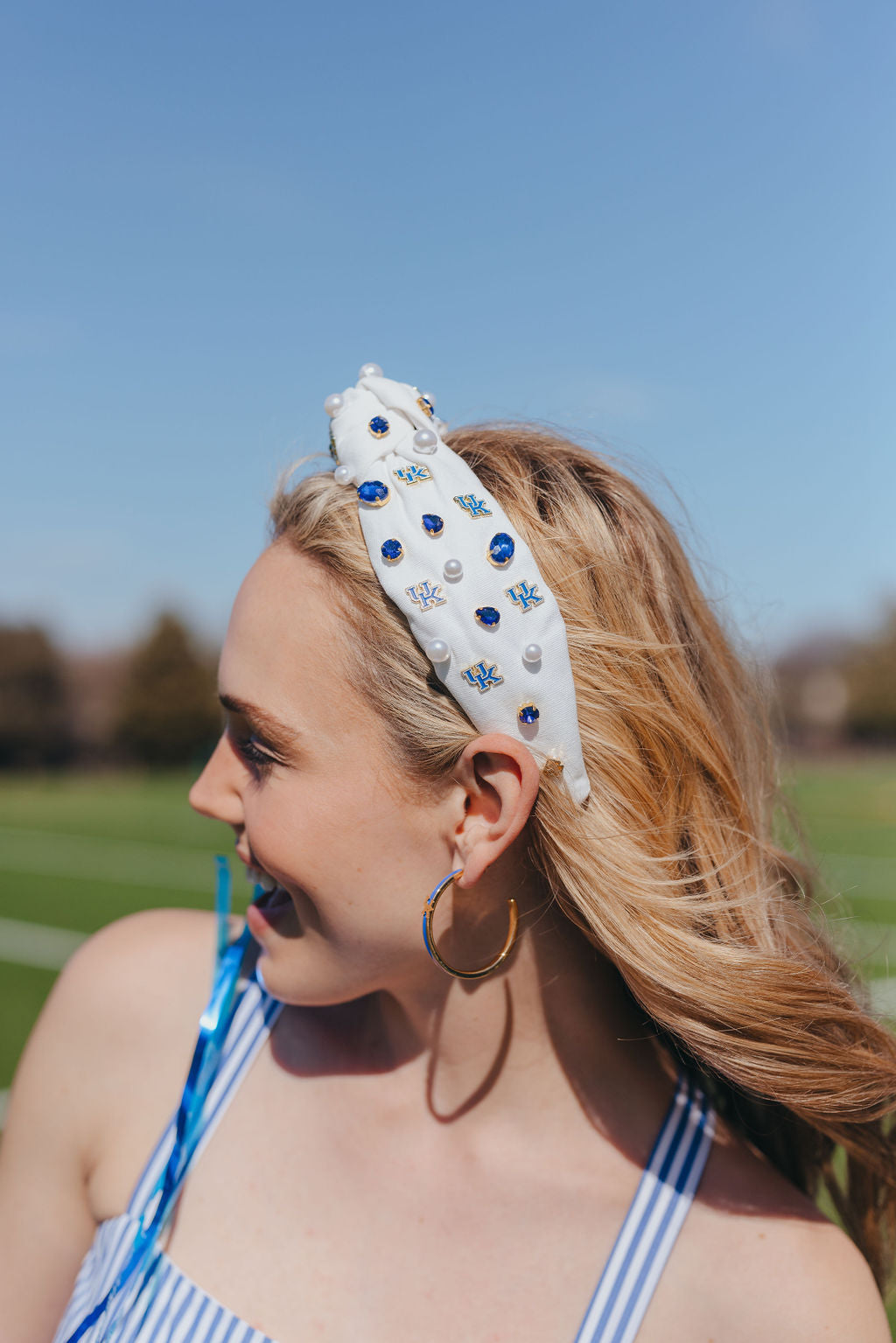 Kentucky White Logo Headband