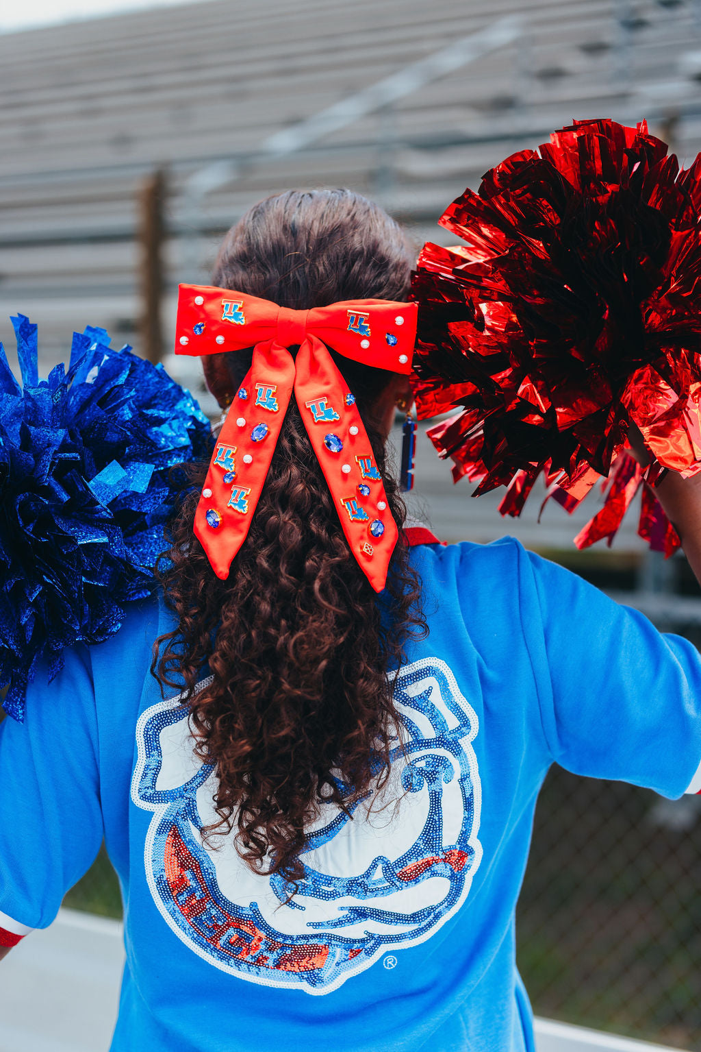 Louisiana Tech Red Bow Barrette