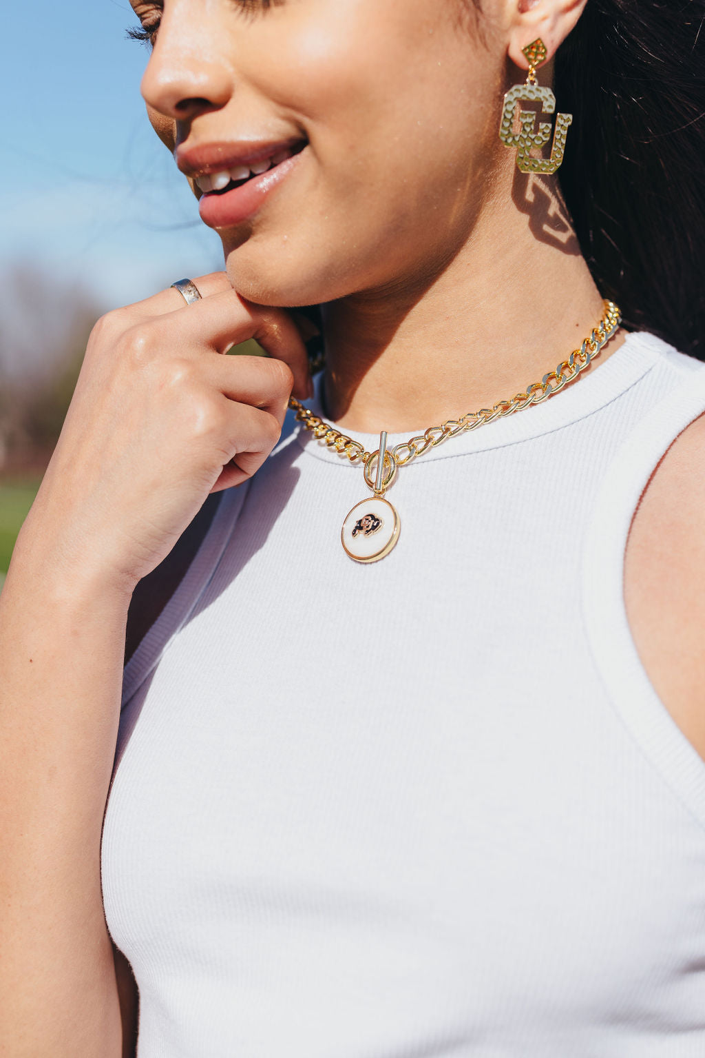 Colorado Gold Logo Earring with BC Logo