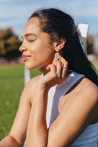 Oklahoma Gold Logo Earring with BC Logo