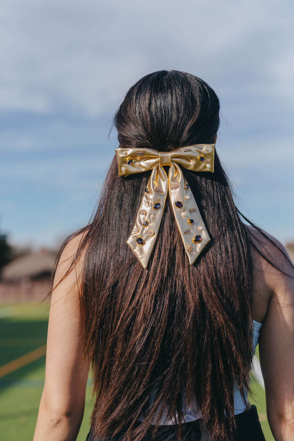 LSU Gold Bow Barrette