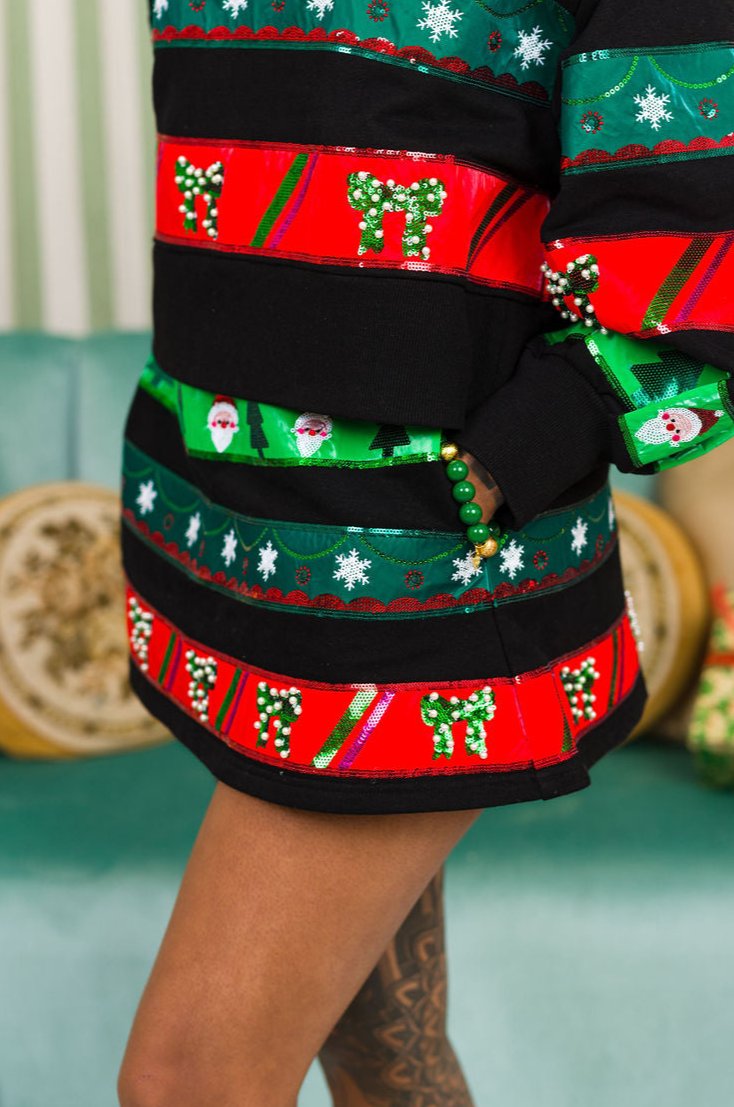 BC Christmas Ribbon Stripe Skirt/Skort