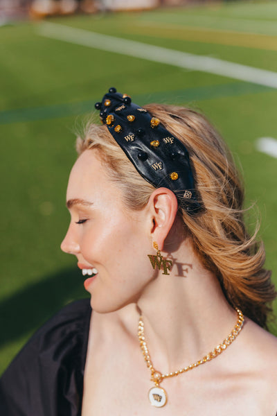 Wake Forest Black Logo Headband