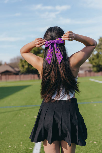 LSU Purple Bow Barrette