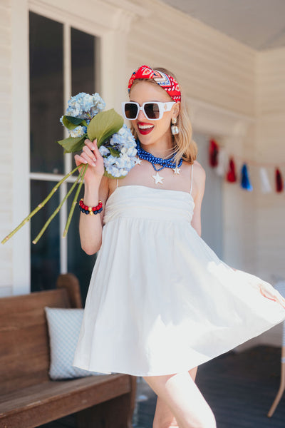 Adult Size Red Bandana Knotted Headband