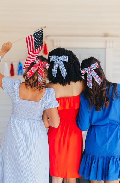 Red Bandana Bow Barrette