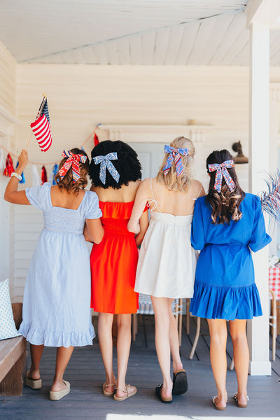 Red Bandana Bow Barrette