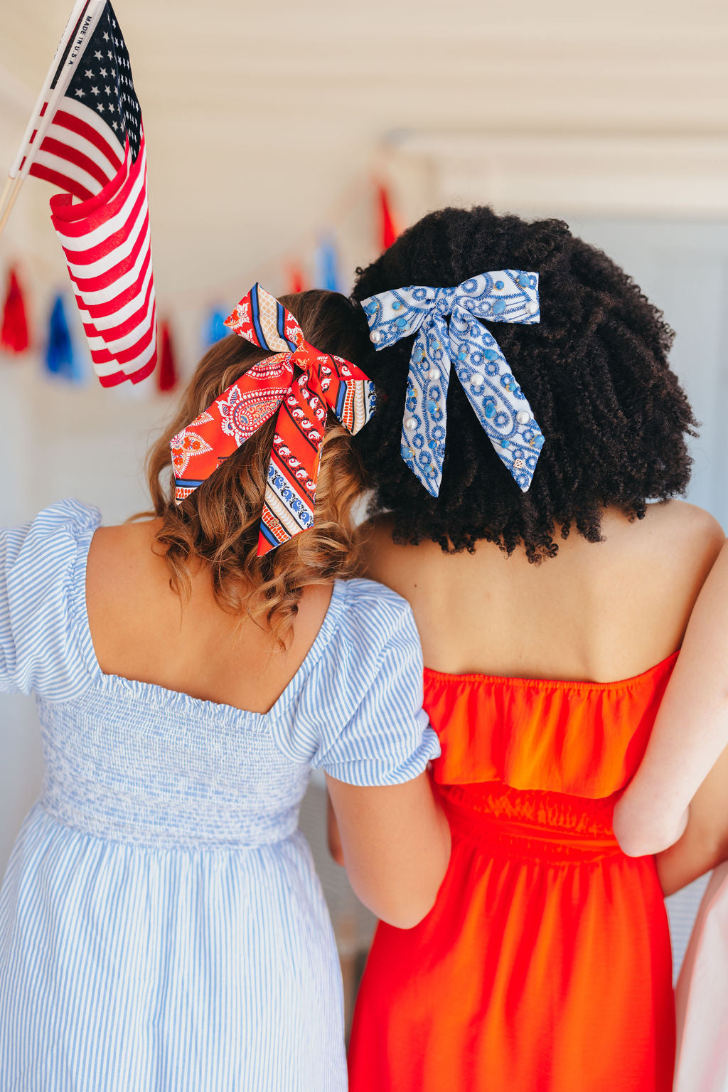 Red Bandana Bow Barrette