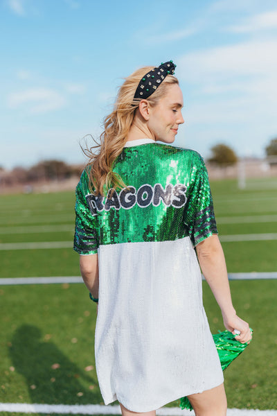 Adult Size Southlake Carroll Logo Headband With Pearls and Crystals