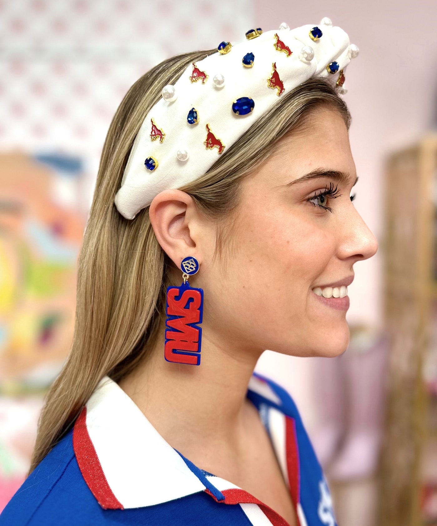 SMU Red SMU Earrings