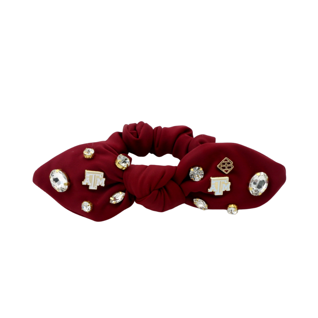 Texas A&M Maroon Logo Bow Scrunchie