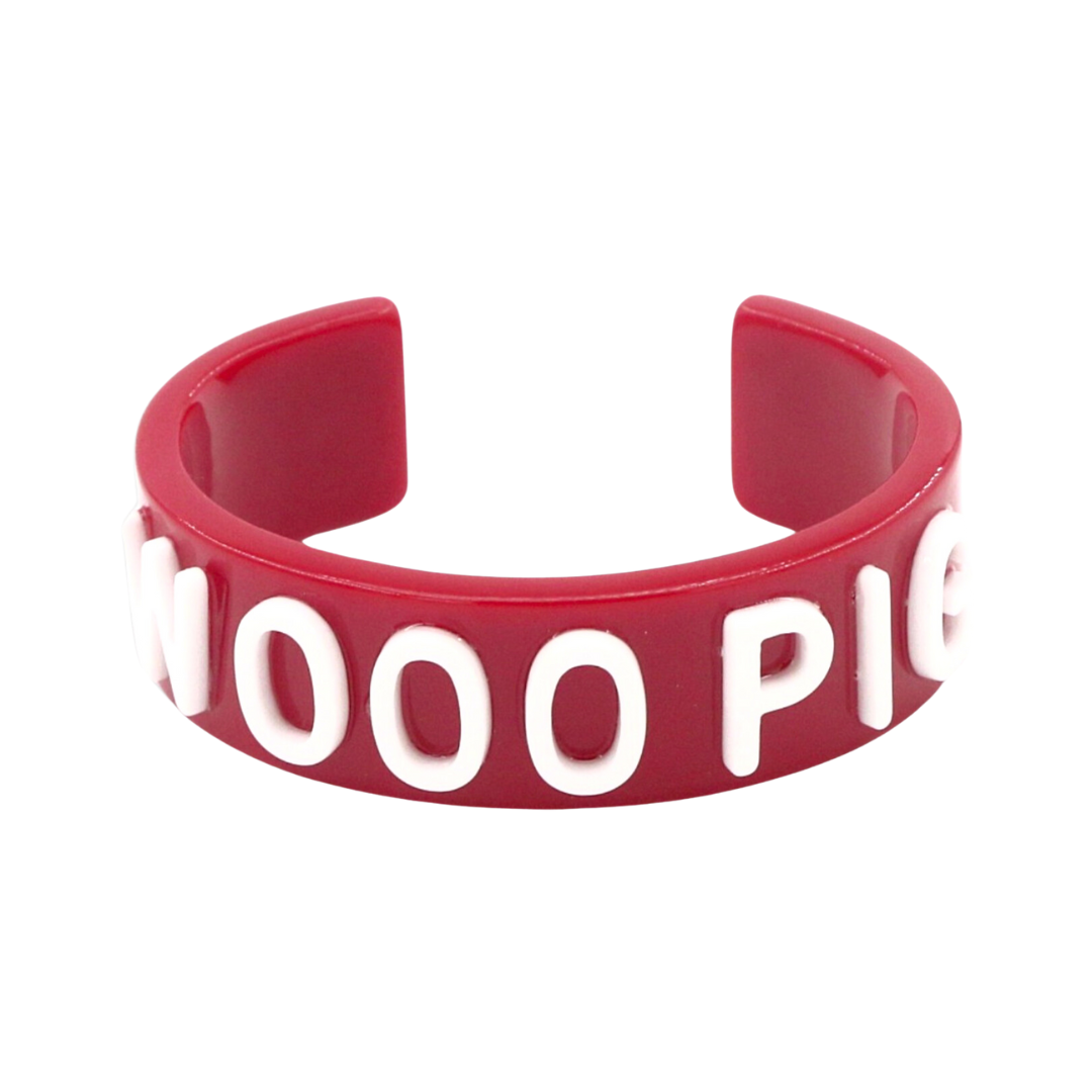 Arkansas Cardinal Red WOOO PIG Cuff