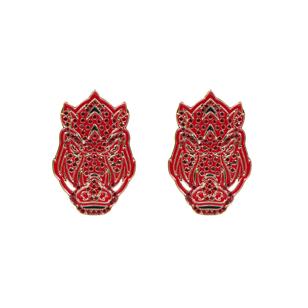 Arkansas Pavé Logo Studs