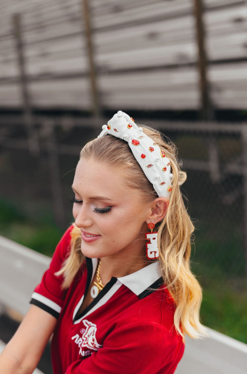 Arkansas White Logo Headband